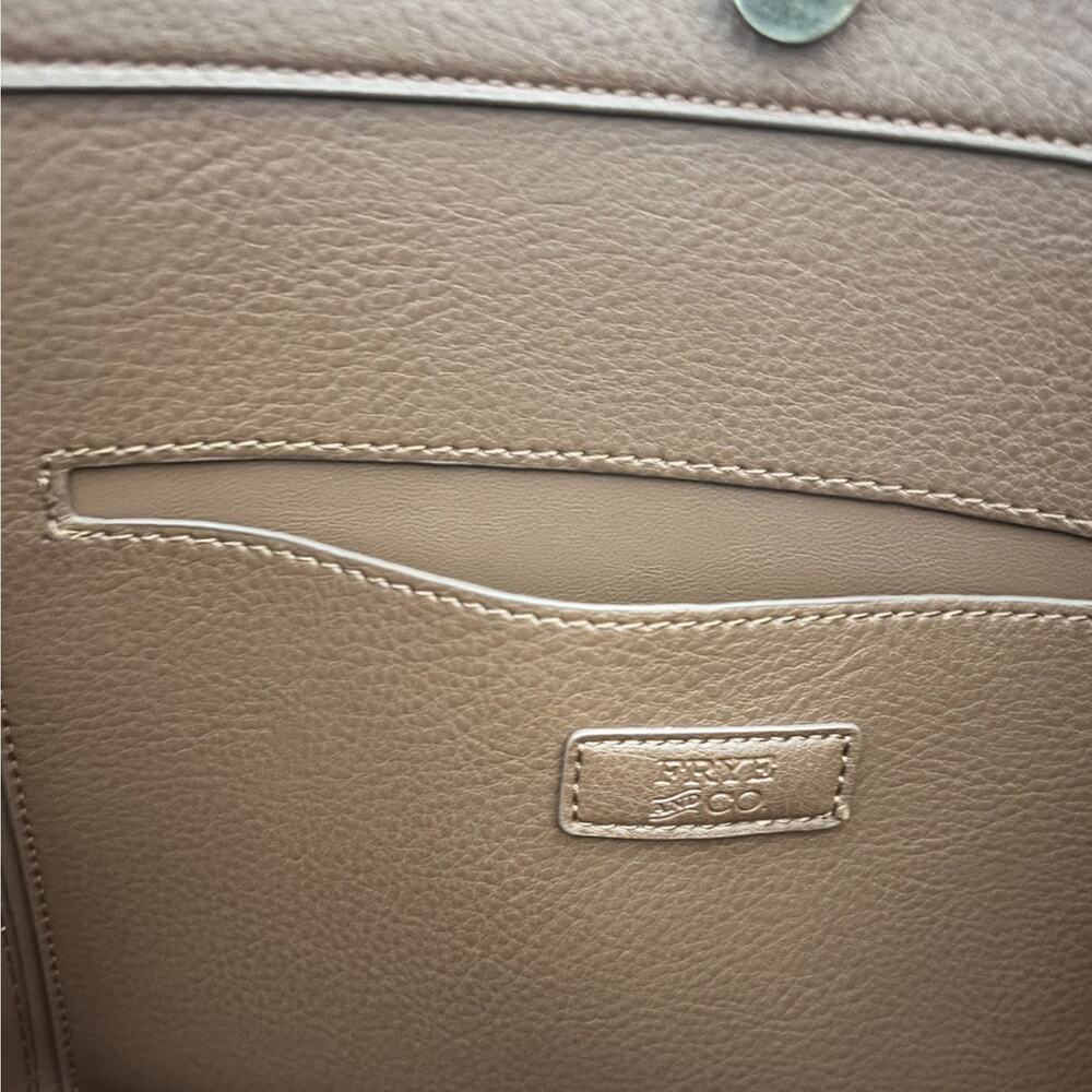 Frye Tote Bag Vegan Leather Camel Brown Large Oversized Carryall Faux Leather - Picture 8 of 11
